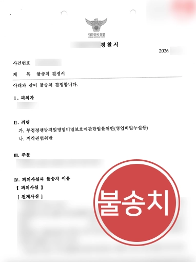 수원변호사추천 | 저작권 고소 당한 의뢰인, 불송치 받아낸 수원변호사